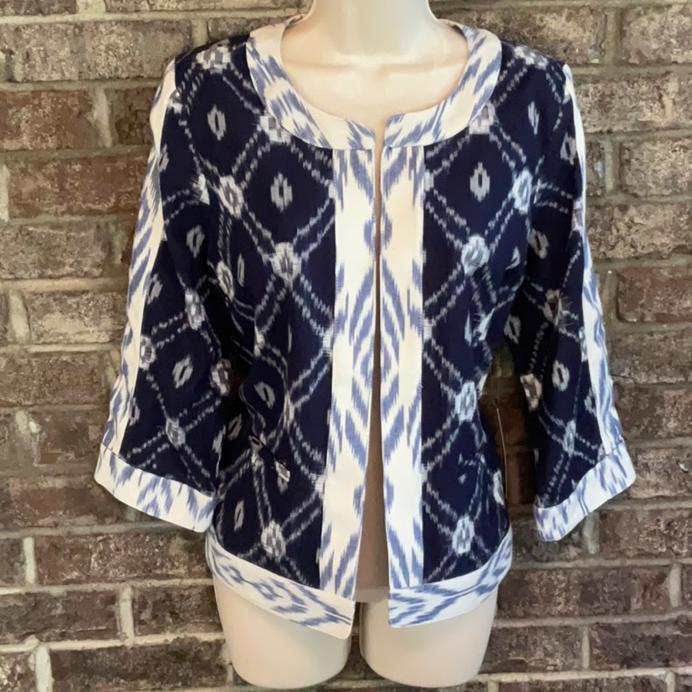 Chico’s Jacket Ikat jacquard